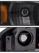 Xtune Black 1PC LED Crystal Headlights Chevrolet Caprice | Impala 1991-1996                                     - HD-ON-CCP91-1PC-LED-BK - Image 5