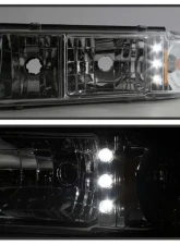Xtune Chrome 1PC LED Crystal Headlights Chevrolet Caprice | Impala 1991-1996                                     - HD-ON-CCP91-1PC-LED-C - Image 7