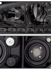 Xtune Smoke 1PC LED Crystal Headlights Dodge Charger 2006-2010                                     - HD-ON-DCH05-1PC-LED-SM - Image 3