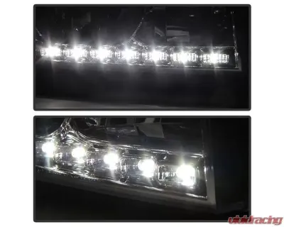Xtune Smoke 1PC LED Crystal Headlights Dodge Charger 2006-2010 - HD-ON-DCH05-1PC-LED-SM