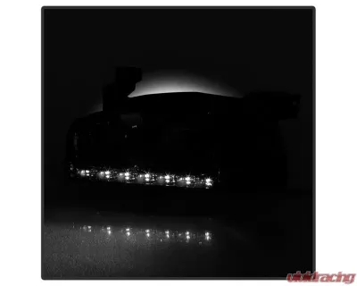 Xtune Smoke 1PC LED Crystal Headlights Dodge Charger 2006-2010 - HD-ON-DCH05-1PC-LED-SM