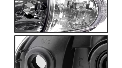 Xtune Black 1PC Crystal Headlights Honda Del Sol 1993-1997                                     - HD-ON-HDEL93-1P-BK - Image 4