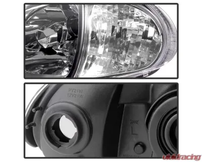 Xtune Black 1PC Crystal Headlights Honda Del Sol 1993-1997 - HD-ON-HDEL93-1P-BK