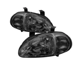 Xtune Smoke 1PC Crystal Headlights Honda Del Sol 1993-1997