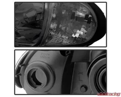 Xtune Smoke 1PC Crystal Headlights Honda Del Sol 1993-1997 - HD-ON-HDEL93-1P-SM