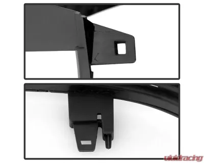 Xtune Black Right Passenger Side Headlight Trim Bezel Cover Chevrolet Silverado 1500 2016-2018 - HLL-CS16-T-BK-R