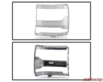 Xtune Chrome Left Driver Side Headlight Trim Bezel Cover Chevrolet Silverado 1500 2016-2018 - HLL-CS16-T-C-L