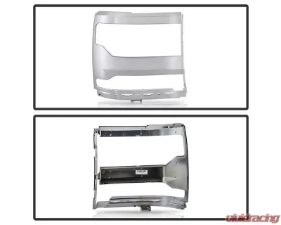Xtune Chrome Right Passenger Side Headlight Trim Bezel Cover Chevrolet Silverado 1500 2016-2018 - HLL-CS16-T-C-R