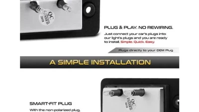 Xtune Complete License Plate Bulb Assembly Replacement w/ Built In CREE Chips Audi 2002-2017                                     - LAC-LP-AA402-CREE - Image 4