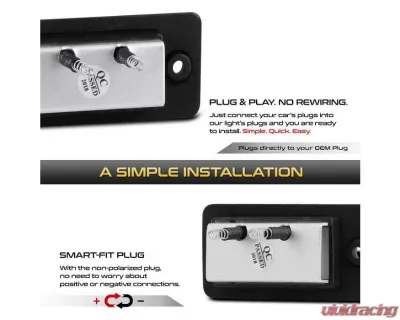 Xtune Complete License Plate Bulb Assembly Replacement w/ Built In CREE Chips Audi 2002-2017 - LAC-LP-AA402-CREE