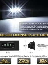 Xtune Complete License Plate Bulb Assembly Replacement w/ Built In CREE Chips BMW 1995-2018                                     - LAC-LP-BMWE9005-CREE - Image 2