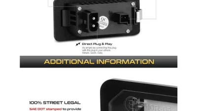 Xtune Complete License Plate Bulb Assembly Replacement w/ Built In CREE Chips BMW 1995-2018                                     - LAC-LP-BMWE9005-CREE - Image 5