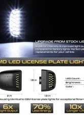 Xtune Complete License Plate Bulb Assembly Replacement w/ Built In LED Chips Cadillac | Chevrolet | GMC 1999-2014                                     - LAC-LP-CS07 - Image 2