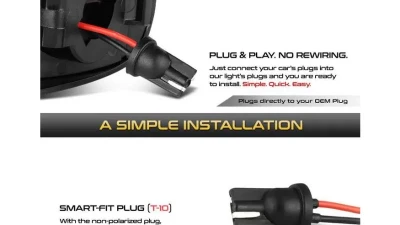 Xtune Complete License Plate Bulb Assembly Replacement w/ Built In LED Chips Cadillac | Chevrolet | GMC 1999-2014                                     - LAC-LP-CS07 - Image 4