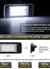 Xtune Complete License Plate Bulb Assembly Replacement w/ Built In LED Chips Cadillac | Chevrolet | GMC 2015-2018                                     - LAC-LP-CTA15 - Image 2