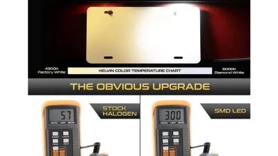 Xtune Complete License Plate Bulb Assembly Replacement w/ Built In LED Chips Cadillac | Chevrolet | GMC 2015-2018                                     - LAC-LP-CTA15 - Image 3