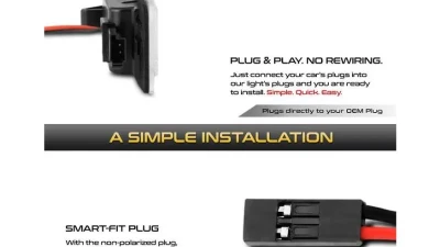 Xtune Complete License Plate Bulb Assembly Replacement w/ Built In LED Chips Cadillac | Chevrolet | GMC 2015-2018                                     - LAC-LP-CTA15 - Image 4