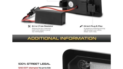 Xtune Complete License Plate Bulb Assembly Replacement w/ Built In LED Chips Cadillac | Chevrolet | GMC 2015-2018                                     - LAC-LP-CTA15 - Image 5