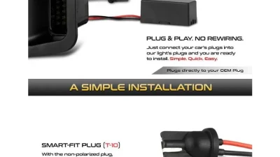 Xtune Smoked Complete License Plate Bulb Assembly Replacement w/ Built In LED Chips Dodge Ram | Ram 2003-2018                                     - LAC-LP-DR02-SM - Image 4