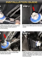 Xtune Smoked Complete License Plate Bulb Assembly Replacement w/ Built In LED Chips Dodge Ram | Ram 2003-2018                                     - LAC-LP-DR02-SM - Image 6