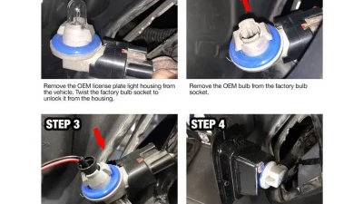 Xtune Smoked Complete License Plate Bulb Assembly Replacement w/ Built In LED Chips Dodge Ram | Ram 2003-2018                                     - LAC-LP-DR02-SM - Image 6