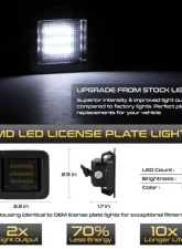 Xtune Smoked Complete License Plate Bulb Assembly Replacement w/ Built In LED Chips Ford F-150 2015-2018                                     - LAC-LP-FF15015-SM - Image 2