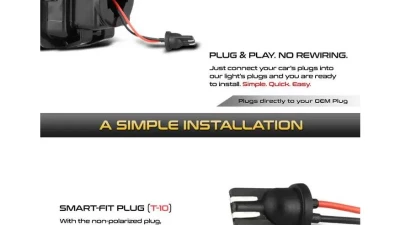 Xtune Complete License Plate Bulb Assembly Replacement w/ Built In LED Chips Ford F-150 2015-2018                                     - LAC-LP-FF15015 - Image 4