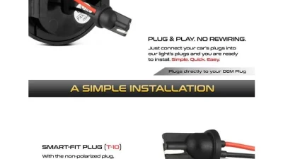 Xtune Complete License Plate Bulb Assembly Replacement w/ Built In LED Chips Ford | Lincoln Mark LT 1983-2016                                     - LAC-LP-FF15097 - Image 4