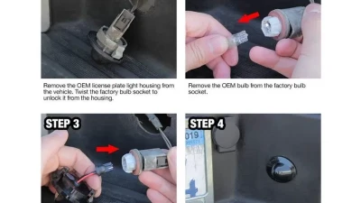 Xtune Complete License Plate Bulb Assembly Replacement w/ Built In LED Chips Ford | Lincoln Mark LT 1983-2016                                     - LAC-LP-FF15097 - Image 6