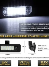 Xtune Complete License Plate Bulb Assembly Replacement w/ Built In LED Chips Ford | Lincoln | Mercury 2008-2014                                     - LAC-LP-FM10 - Image 2