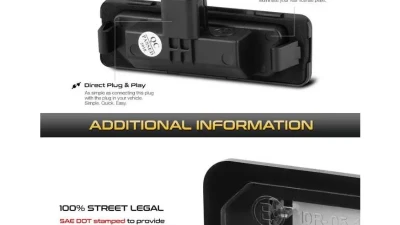 Xtune Complete License Plate Bulb Assembly Replacement w/ Built In LED Chips Ford | Lincoln | Mercury 2008-2014                                     - LAC-LP-FM10 - Image 5