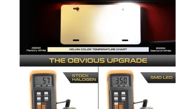 Xtune Complete License Plate Bulb Assembly Replacement w/ Built In LED Chips Honda 2007-2018                                     - LAC-LP-HODY08 - Image 3