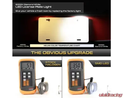 Xtune Complete License Plate Bulb Assembly Replacement w/ Built In LED Chips Honda 2007-2018 - LAC-LP-HODY08