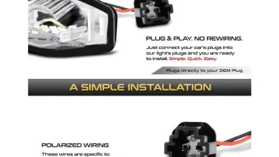 Xtune Complete License Plate Bulb Assembly Replacement w/ Built In LED Chips Honda 2007-2018                                     - LAC-LP-HODY08 - Image 4