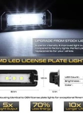 Xtune Complete License Plate Bulb Assembly Replacement w/ Built In LED Chips Porsche | Volkswagen 1999-2018                                     - LAC-LP-P98705 - Image 2