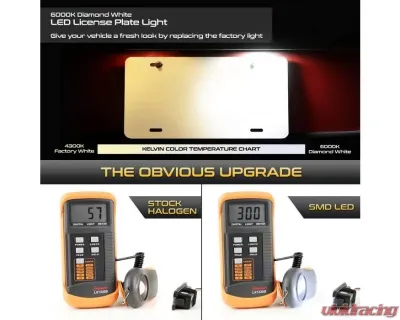 Xtune Complete License Plate Bulb Assembly Replacement w/ Built In LED Chips Porsche | Volkswagen 1999-2018 - LAC-LP-P98705