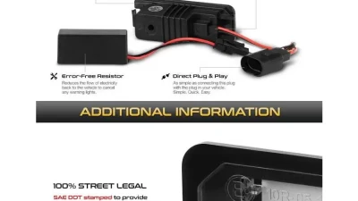 Xtune Complete License Plate Bulb Assembly Replacement w/ Built In LED Chips Porsche | Volkswagen 1999-2018                                     - LAC-LP-P98705 - Image 5