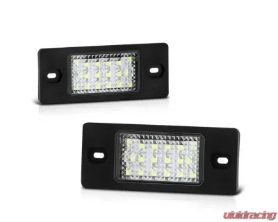 Xtune Complete License Plate Bulb Assembly Replacement w/ Built In LED Chips Audi TT | Porsche Cayenne | Volkswagen 1999-2014 - LAC-LP-PCAY03