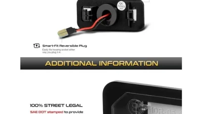 Xtune Complete License Plate Bulb Assembly Replacement w/ Built In LED Chips Scion FR-S | Subaru | Toyota 86 2008-2019                                     - LAC-LP-SWRX08 - Image 5