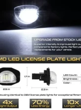 Xtune Complete License Plate Bulb Assembly Replacement w/ Built In LED Chips Scion xB | xD | Toyota Corolla | Sienna 2008-2018                                     - LAC-LP-TSIE08 - Image 2