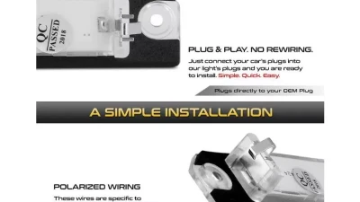 Xtune Complete License Plate Bulb Assembly Replacement w/ Built In LED Chips Volkswagen Golf | Jetta | Passat 2001-2010                                     - LAC-LP-VG05 - Image 4