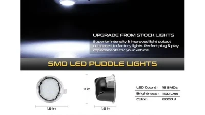 Xtune Complete License Plate Bulb Assembly Replacement w/ Built In LED Chips Ford | Lincoln | Mercury Sable 2003-2019                                     - LAC-PUD-FF15004 - Image 2