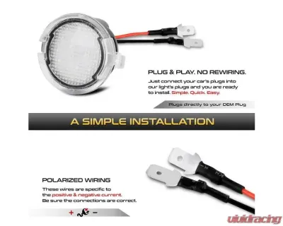 Xtune Complete License Plate Bulb Assembly Replacement w/ Built In LED Chips Ford | Lincoln | Mercury Sable 2003-2019 - LAC-PUD-FF15004