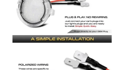 Xtune Complete License Plate Bulb Assembly Replacement w/ Built In LED Chips Toyota Sequoia | Tundra 2007-2019                                     - LAC-PUD-TTU07 - Image 4