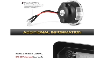 Xtune Complete License Plate Bulb Assembly Replacement w/ Built In LED Chips Toyota Sequoia | Tundra 2007-2019                                     - LAC-PUD-TTU07 - Image 5