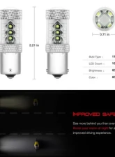 Xtune 2in1 Dual Function 7 x 3030 White LED Chip / 21 x 2835 Yellow LED Chip Machine-Soldered Bulb - 1156 / BA15S                                     - LB-CREEX16-1156 - Image 4