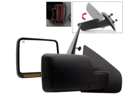 Xtune Driver And Passenger Side Power Heated Amber LED Signal OE Mirror Ford F150 2004-2006