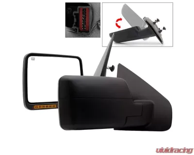 Xtune Driver And Passenger Side Power Heated Amber LED Signal OE Mirror Ford F150 2004-2006 - MIR-03348AEBH-P-SET