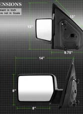 Xtune Left Driver Side Manual OE Mirror Ford F150 2004-2006                                     - MIR-03348MB-M-L - Image 6