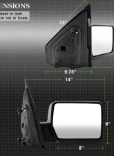 Xtune Right Passenger Side Manual OE Mirror Ford F150 2004-2006                                     - MIR-03348MB-M-R - Image 6